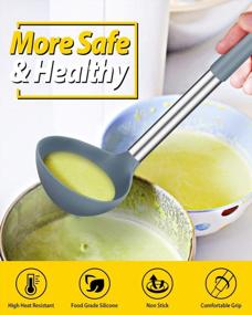 img 1 attached to Get Ready To Stir Up Delicious Soups With Our Pack Of 2 High-Heat Resistant Ladle Spoons!