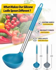 img 3 attached to Get Ready To Stir Up Delicious Soups With Our Pack Of 2 High-Heat Resistant Ladle Spoons!