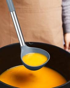 img 2 attached to Get Ready To Stir Up Delicious Soups With Our Pack Of 2 High-Heat Resistant Ladle Spoons!