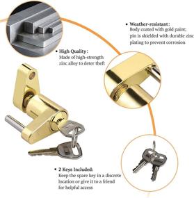 img 2 attached to 🔒 CZC AUTO Trailer Lock: Dia 1/4 Inch, Coupler Lock 3/4 Inch Span with Keys - Ultimate Security for Tow Boat RV Truck Car's Coupler (Brass, 1 Pack)