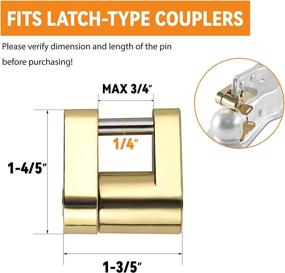 img 3 attached to 🔒 CZC AUTO Trailer Lock: Dia 1/4 Inch, Coupler Lock 3/4 Inch Span with Keys - Ultimate Security for Tow Boat RV Truck Car's Coupler (Brass, 1 Pack)