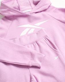 img 3 attached to Reebok Girls Jogger Set Sweatshirt: Trendy Activewear for Girls at Active Clothing