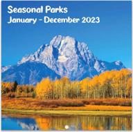 2023 wall calendar - 12 monthly square wall calendar - 2023 planner for january to december - 12'' x 24'' size with thick paper - monthly calendar with blank grids - featuring scenic parks логотип
