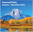 2023 wall calendar - 12 monthly square wall calendar - 2023 planner for january to december - 12'' x 24'' size with thick paper - monthly calendar with blank grids - featuring scenic parks logo