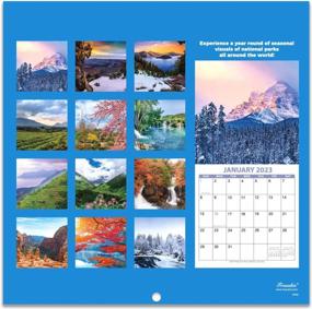 img 2 attached to 2023 Wall Calendar - 12 Monthly Square Wall Calendar - 2023 Planner for January to December - 12'' x 24'' Size with Thick Paper - Monthly Calendar with Blank Grids - Featuring Scenic Parks