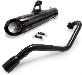 img 3 attached to 🏍️ YOSAYUSA Motorcycle Exhaust Slip On Muffler for Honda Grom MSX125 - Complete System 2013-2021