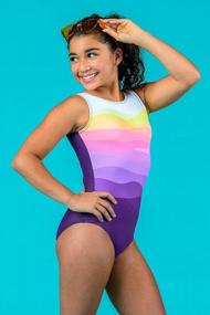 img 2 attached to Comfortable And Stylish Gymnastic Leotard For Girls With Matching Scrunchie