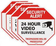 large 12 x 12 octagon rust-free 0.80 aluminum video surveillance signs by ronteix - pack of 4 for improved search engine visibility logo
