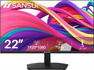 🔍 sansui es-22f1 ultra slim ergonomic computer monitor - 1920x1080p, wall mountable, anti-bluelight, flicker-free, anti-glare, hdmi logo