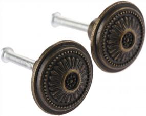 img 3 attached to Vintage Ring Pull Knobs For Cabinet Drawers And Cupboards - Set Of 4