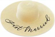 modparty women's beach floppy sun hat for bride bridal shower gift honeymoon wedding tan logo