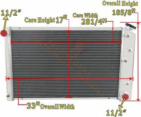 img 3 attached to ALLOYWORKS Aluminum Radiator Cadillac Oldsmobile