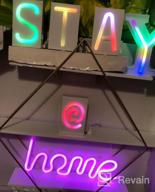img 1 attached to OYE HOYE LED Letter Neon Sign, 26 Alphabet A - Z Neon Light Signs For DIY Your Name, Christmas Night Lights With Multi Color Changing & USB/Battery Operated Decor Lights - White B review by Nate Ducey