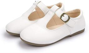 img 1 attached to 👑 BebiGoi Little Princess Uniform Toddler Girls' Shoes and Flats