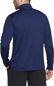 img 3 attached to Warm And Lightweight: TSLA Men'S Quarter Zip Thermal Pullover Shirts With Winter Fleece Lining, Ideal For Running And Outdoor Activities