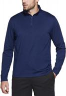 теплые и легкие: мужские рубашки-пуловеры tsla с молнией на четверть и зимней флисовой подкладкой идеально подходят для бега и активного отдыха логотип