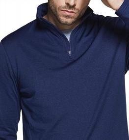 img 1 attached to Warm And Lightweight: TSLA Men'S Quarter Zip Thermal Pullover Shirts With Winter Fleece Lining, Ideal For Running And Outdoor Activities