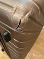 img 1 attached to 🧳 Travel in Style with Apelila's 4-Piece Hardshell Luggage Set in Rose Gold - Includes Spinner Wheels, Free Cover & Hanger review by Terrance Haralson