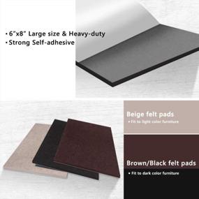 img 2 attached to Premium Self-Adhesive Felt Furniture Pads For Hardwood Floors - 8"X6"X1/5" Cuttable Chair Pads - Anti-Scratch Floor Protectors For Furniture Legs And Couch Feet
