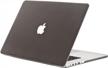 soft touch 15 inch plastic hard shell cover in gray smoke for macbook pro 15.4 inch with retina display model a1398 - kuzy compatible for older macbook pro 15.4 inch logo