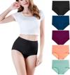 wirarpa women's high waisted cotton underwear: soft full briefs, breathable panties multipack logo