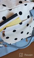 img 1 attached to Polka Dot Canvas Weekender Bag With Shoes Compartment For Women - Perfect Travel Duffle Bag review by Danny Bell