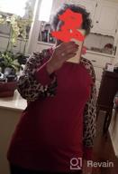img 1 attached to Woman Casual Tops Long Sleeve Leopard Print Patchwork Plus Size T-Shirt Blouses review by Jose Perry