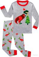 🦖 cute and comfy dinosaur pajama sets for little boys – 100% cotton, long sleeve kids pjs by family feeling logo