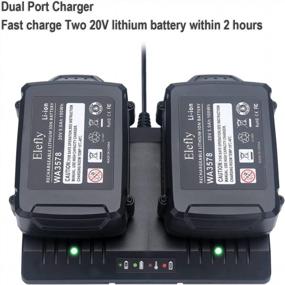 img 3 attached to Efficient Charging With Elefly 20V Dual Port WA3875 For Worx Lithium Batteries
