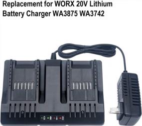 img 1 attached to Эффективная зарядка с двойным портом Elefly 20V WA3875 для литиевых батарей Worx