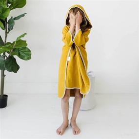 img 2 attached to Natemia Muslin Hooded Poncho Towel – Organic, Soft, Lightweight, and Breathable Cover-Up for an Enhanced Bath Time Experience