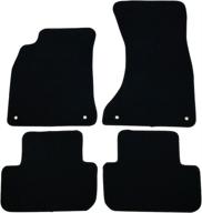 🚗 2009-2016 audi a4 s4 floor mats - black nylon front carpets for interior protection (4 pcs) by ikon motorsports - fits 2010-2015 models logo