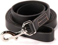 🐾 premium full grain leather dog training leash for large dogs - logical leather lead logo