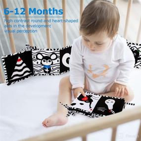 img 1 attached to 📚 teytoy Black and White High Contrast Baby Book: Stimulating Brain Development for 0-6 Month Infants