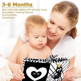 img 2 attached to 📚 teytoy Black and White High Contrast Baby Book: Stimulating Brain Development for 0-6 Month Infants