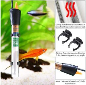 img 1 attached to Jor Fish Tank Submersible Silica Aquarium Heater - Automatic Temperature Control, 50W, Durable & Waterproof - Ideal for Bettas - 1 Pack