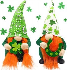 img 4 attached to Get Lucky With Teeker'S Handmade St. Patrick'S Day Gnomes: Decorate Your Home With Green Irish Tomte Figurines And Plush Elves