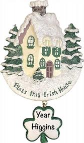 img 4 attached to 2022 Irish Christmas Ornaments - Polyresin Bless This House Ornament - Personalized Family Tree Decorations - Our First Home