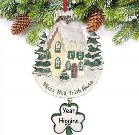 img 3 attached to Ирландские рождественские украшения 2022 года – украшение из полирезины "Благослови этот дом" – персонализированные украшения для семейного дерева – наш первый дом