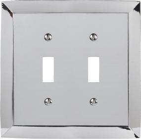 img 1 attached to Upgrade Your Décor With Amerelle'S Double Toggle Cast Metal Wallplate In Polished Chrome