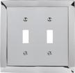 upgrade your décor with amerelle's double toggle cast metal wallplate in polished chrome logo