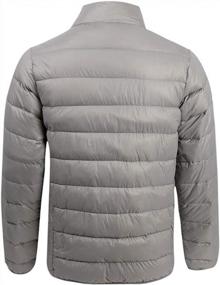 img 3 attached to Mens Winter Packable Lightweight Down Jacket With Standing Collar - Hiheart