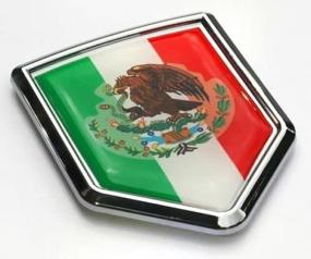 img 3 attached to Enhance Your Car's Appearance with Car Chrome Decals Mexico Flag Mexican Emblem Chrome Car 3D Decal Sticker CBSHD134