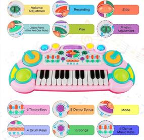 img 3 attached to Pink Toddler Piano Toy For 12-18 Month Olds - Educational & Fun Musical Toy Gift