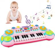 pink toddler piano toy for 12-18 month olds - educational & fun musical toy gift logo
