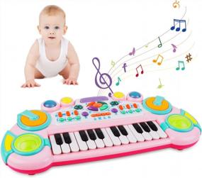 img 4 attached to Pink Toddler Piano Toy For 12-18 Month Olds - Educational & Fun Musical Toy Gift