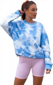 img 4 attached to Trendy & Comfy: Women'S Casual Tie Dye Sweatshirt With Long Sleeves & Loose Fit
