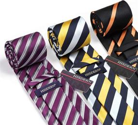 img 1 attached to 👔 HISDERN Men's Elegant Collection Necktie Accessories - Ties, Cummerbunds & Pocket Squares