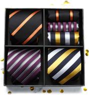 👔 hisdern men's elegant collection necktie accessories - ties, cummerbunds & pocket squares logo