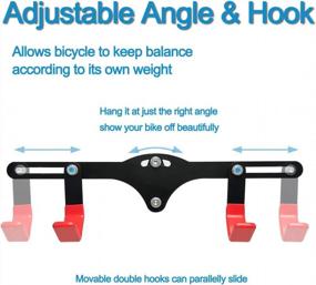 img 3 attached to Adjustable Bicycle Wall Hanger Hooks Holder Storage Rack For Indoor Bike Storage By Qualward